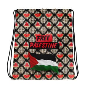 Drawstring bag: Free Palestine & Watermelons
